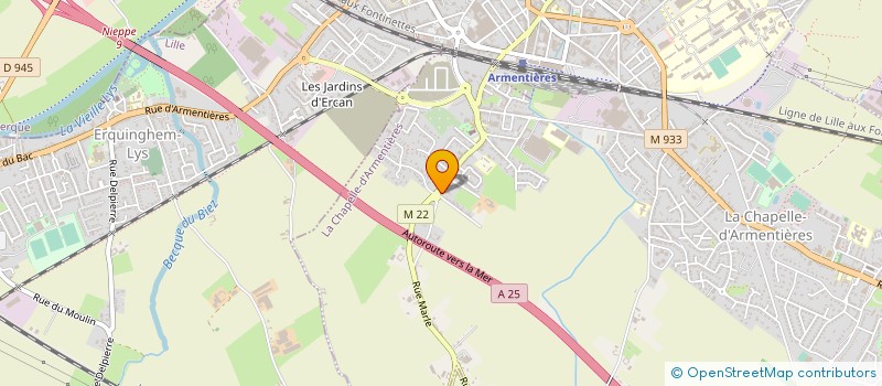localisation de l'entreprise ASS DES FAMILLES DE LA COMMUNE à LA CHAPELLE-D'ARMENTIERES