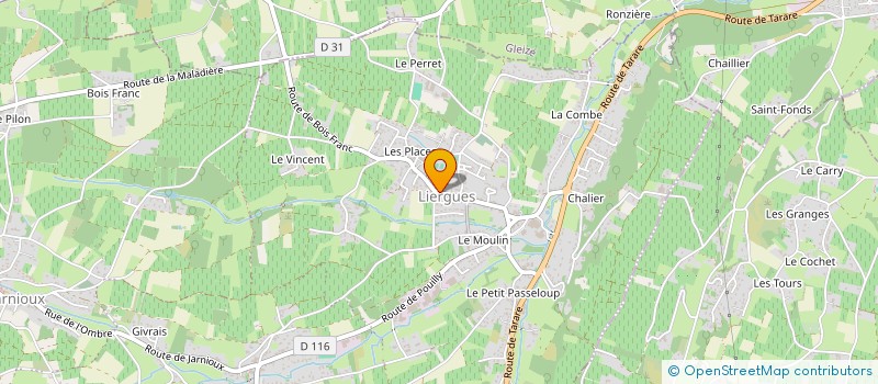 localisation de l'entreprise ASS DES FAMILLES DE LIERGUES à PORTE DES PIERRES DOREES