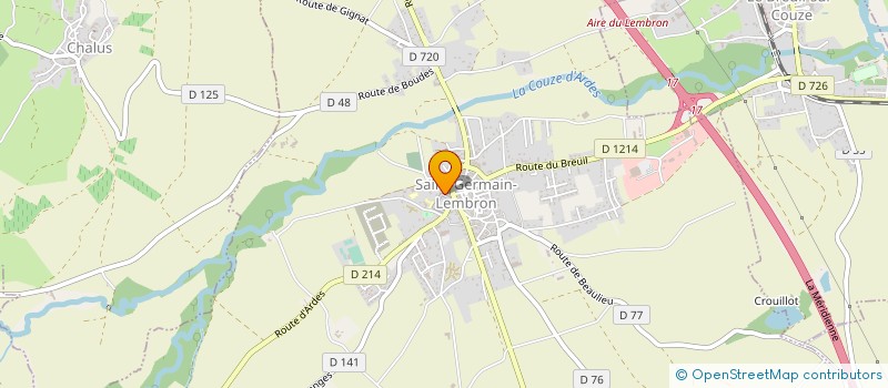 localisation de l'entreprise ASS DES FAMILLES DE ST GERMAIN LEMBRON  SAINT-GERMAIN-LEMBRON