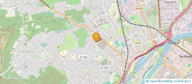 localisation de l'entreprise ASS  DES FAMILLES DIRECTION TRAVAUX GENI  METZ