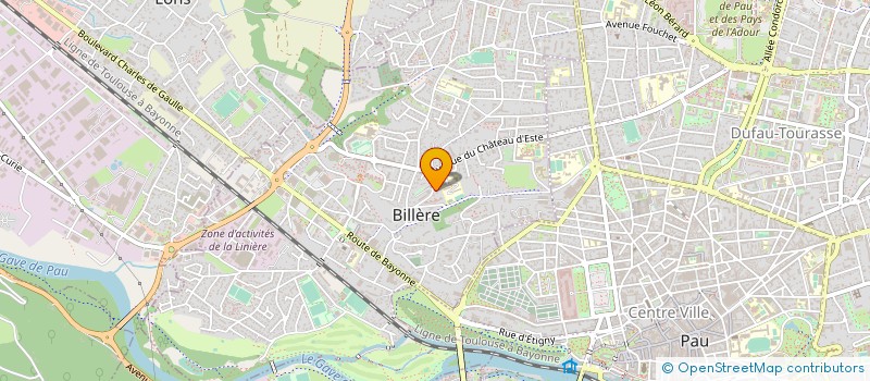 localisation de l'entreprise ASS DES FAMILLES PAU-OUEST BILLERE LONS  BILLERE