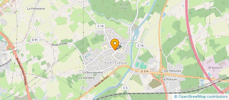 localisation de l'entreprise ASS DES FAMILLES RURALES à YVRE L'EVEQUE