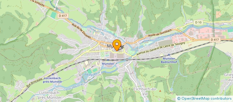 localisation de l'entreprise ASS DES GITES PANDA DU PARC NATUREL REGIONAL DES BALLONS DES VOSGES  MUNSTER