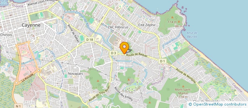 localisation de l'entreprise ASS DES HAND PHYSIQ DE LA GUYA à CAYENNE