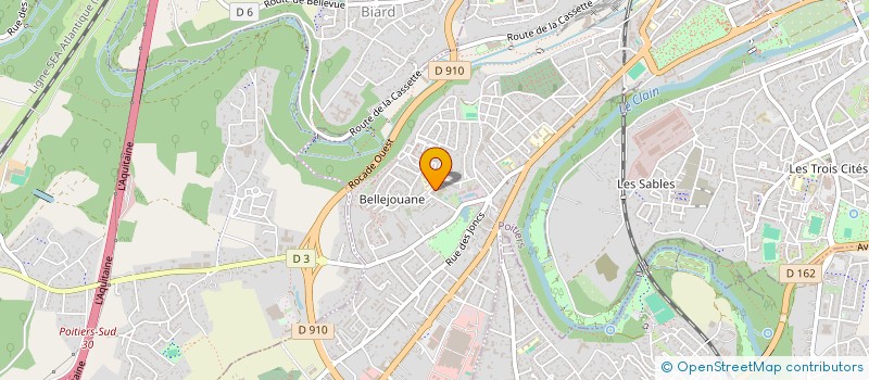localisation de l'entreprise ASS DES JARDINS FAMILIAUX DE POITIERS SUD à POITIERS