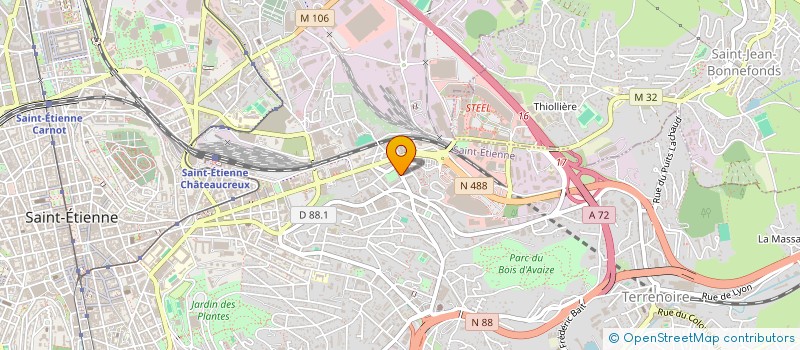 localisation de l'entreprise ASS DES JARDINS FAMILIAUX DE ST SIMON  SAINT-ETIENNE