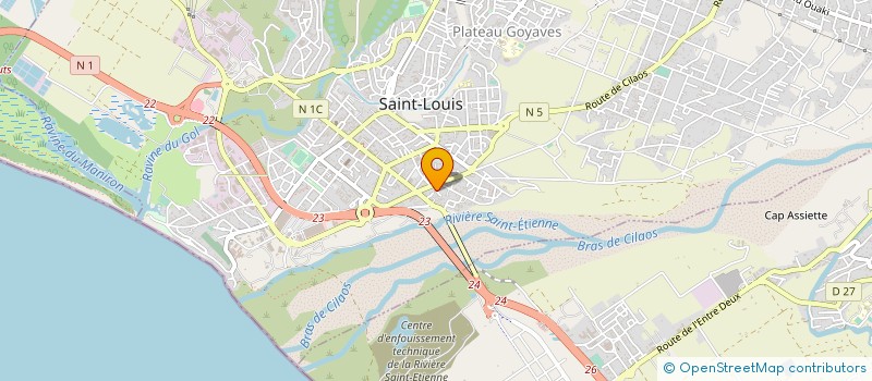 localisation de l'entreprise ASS DES JEUNES COMORIENS DE LA REUNION à SAINT-LOUIS