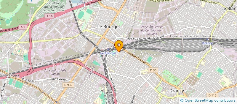 localisation de l'entreprise ASS DES JEUNES DE LA CITE DU NORD - AJCN  DRANCY