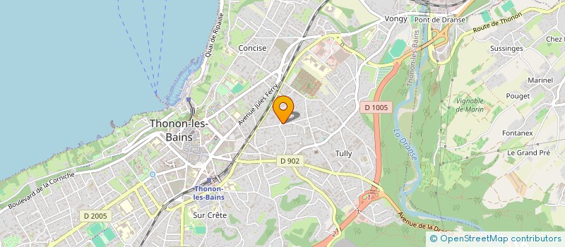 localisation de l'entreprise ASS DES JEUNES DU CHATELARD à THONON-LES-BAINS