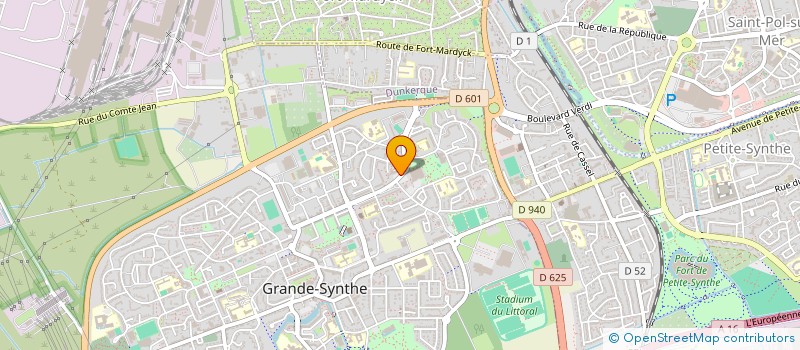 localisation de l'entreprise ASS DES JEUNES IMPLIQUES DANS LA CULTURE ET LE SPORT à GRANDE-SYNTHE
