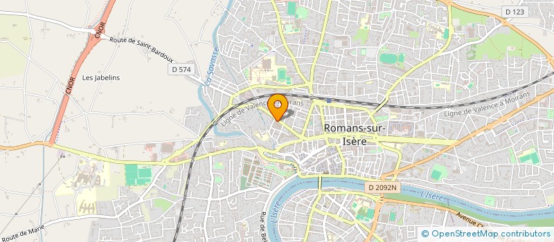 localisation de l'entreprise ASS DES JEUNES SAPEURS POMPIERS DES DEUX RIVES  ROMANS-SUR-ISERE