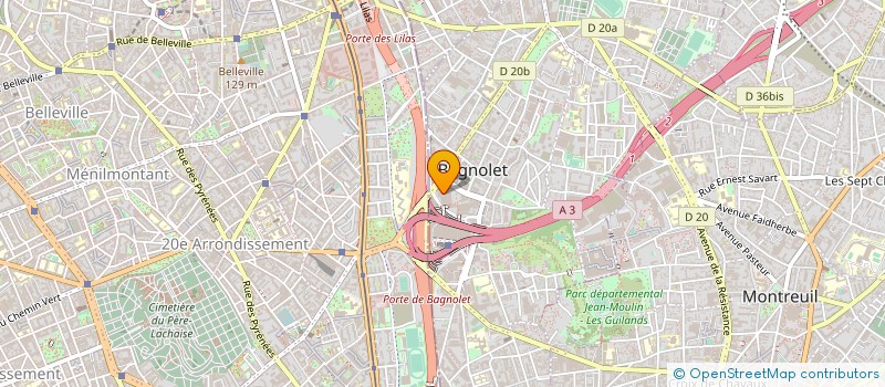 localisation de l'entreprise ASS DES LABORATOIRES FRANCAIS INDEPENDAN à BAGNOLET