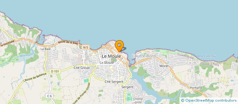 localisation de l'entreprise ASS DES MARINS PECHEURS DU MOULE à LE MOULE