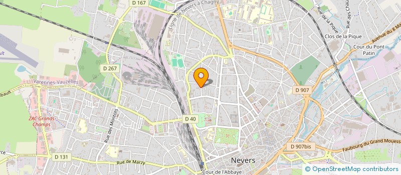 localisation de l'entreprise ASS. DES MASSEURS - KINESITHERAPEUTES DU VAL DE LOIRE - AMKVL à NEVERS
