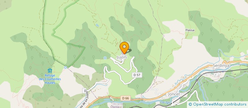 localisation de l'entreprise ASS DES METIERS D' ARTS EN CATALOGNE  JUJOLS