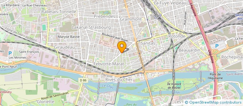 localisation de l'entreprise ASS DES METIERS DE L'ART ET CULTURE à TOURS