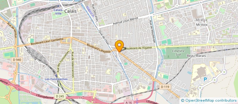 localisation de l'entreprise ASS DES MILITAIRES DE RESERVE DE L ARTILLERIE DE FRANCE-DELEGATION DU CALAISIS à CALAIS