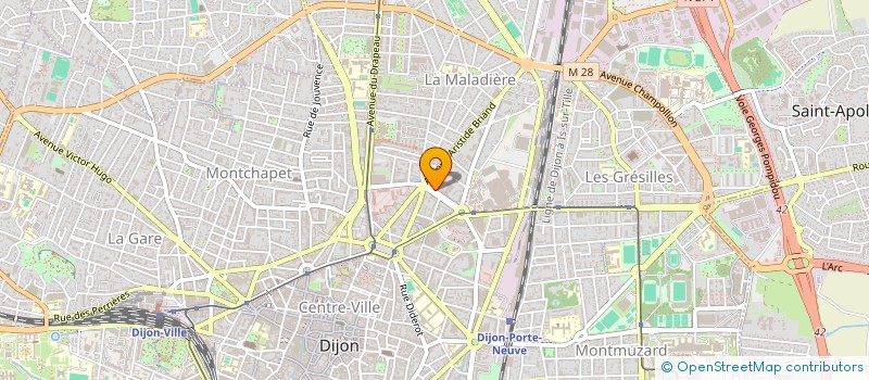 localisation de l'entreprise ASS DES OEUVRES SOCIALES DE L'E.N.G. à DIJON