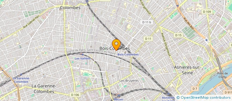 localisation de l'entreprise ASS  DES OFFICIERS DE RESERVE DES H.SEIN à BOIS-COLOMBES