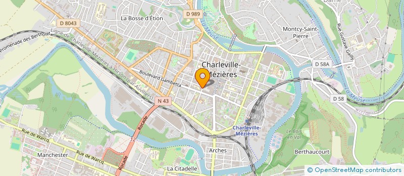 localisation de l'entreprise ASS DES PARENTS D'ELEVES, D'ANCIENS ELEVES ET AMIS DU CONSERVATOIRE A RAYONNEMENT DEPARTEMENTAL DE CHARLEVILLE-MEZIERES  CHARLEVILLE-MEZIERES