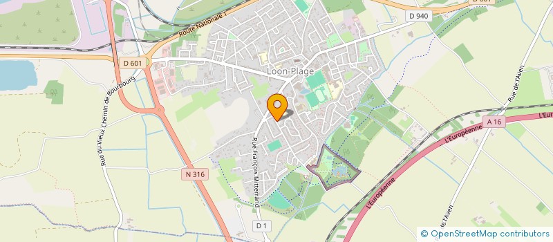 localisation de l'entreprise ASS DES PARENTS D ELEVES DE L ECOLE DU SACRE COEUR  LOON-PLAGE