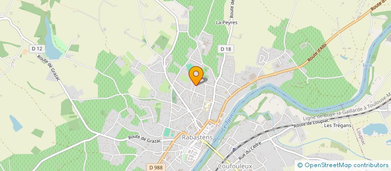 localisation de l'entreprise ASS DES PARENTS D ELEVES DE L ECOLE LAS PAEYRAS (APE LAS PEYRAS )  RABASTENS