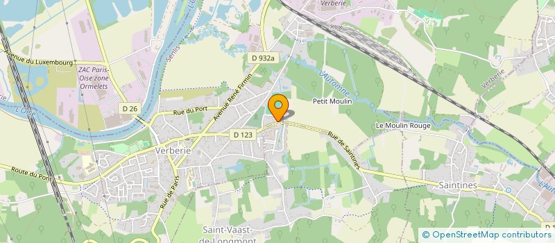 localisation de l'entreprise ASS DES PARENTS D'ELEVES DU COLLEGE D'ARAMONT  VERBERIE