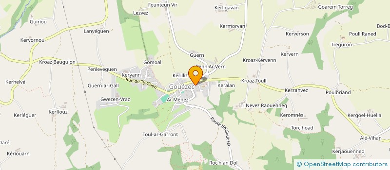 localisation de l'entreprise ASS. DES PARENTS D ELEVES LAIQUE  GOUEZEC