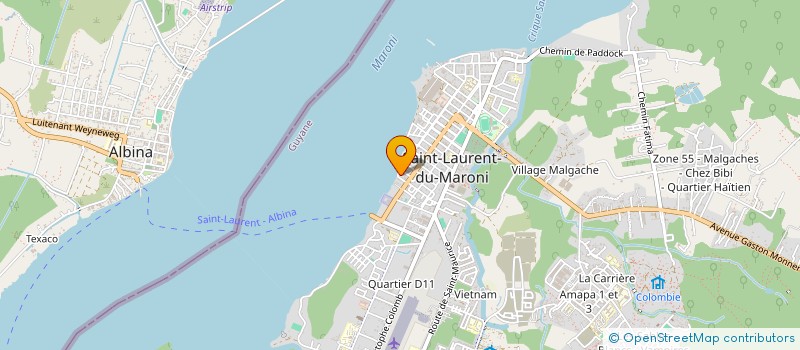 localisation de l'entreprise ASS DES PECHEURS DU NORD OUEST  SAINT-LAURENT-DU-MARONI