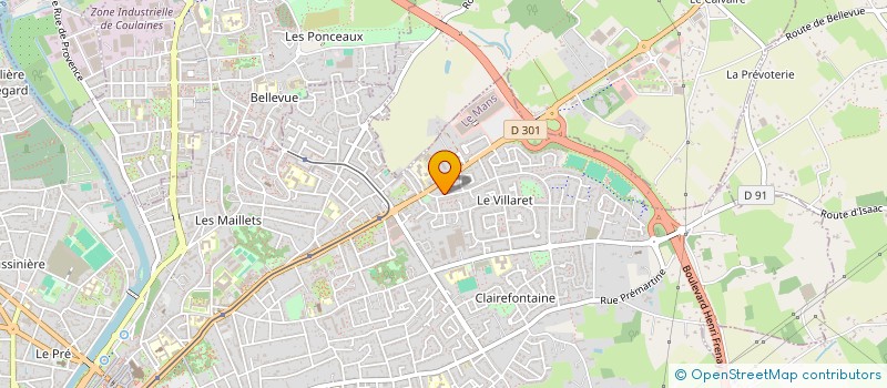 localisation de l'entreprise ASS DES PEINTRES SARTHOIS  LE MANS