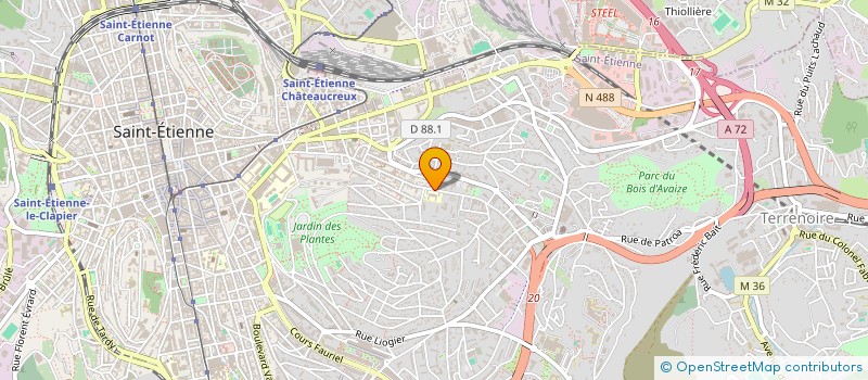 localisation de l'entreprise ASS DES PERSONNELS DE L'IUFM DE ST ETIENNE  SAINT-ETIENNE