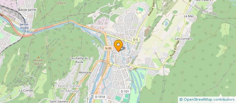 localisation de l'entreprise ASS DES POSTIERS DU SUD ISERE  VIZILLE