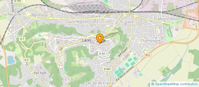 localisation de l'entreprise ASS DES PROF DE LA VIANDE DE L'AISNE à LAON