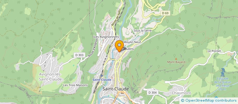 localisation de l'entreprise ASS DES REFUGIES LAOTIENS DU JURA  SAINT-CLAUDE