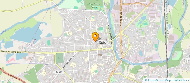 localisation de l'entreprise ASS DES SOINS PALLIATIFS DE L'AISNE à SOISSONS