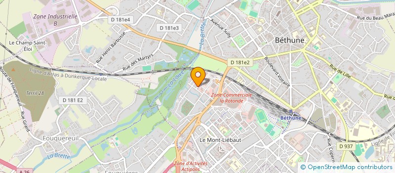 localisation de l'entreprise ASS DES SOUS OFFICIERS DE RESERVE BETHUNE ET ENVIRONS à BETHUNE