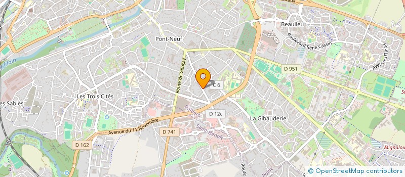 localisation de l'entreprise ASS DES STAGIAIRES ET ETUDIANTS CAMEROUNAIS à POITIERS