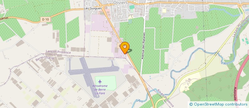 localisation de l'entreprise ASS DES USAGERS DE L'AERODROME DE BERRE LA FARE  LA FARE-LES-OLIVIERS