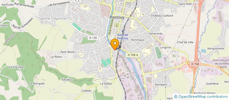 localisation de l'entreprise ASS DES USAGERS DE LA CANTINE DE LA SUBD à PONTIVY