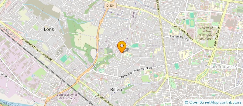 localisation de l'entreprise ASS DES USAGERS DU CENTRE D ANIMATION DE BILLERE  BILLERE