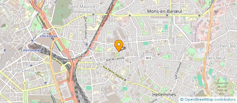 localisation de l'entreprise ASS DES USAGERS DU CENTRE SOCIAL MOSAIQUE DE FIVES à LILLE