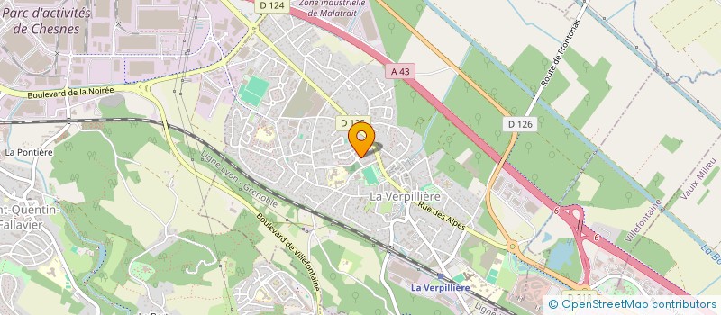 localisation de l'entreprise ASS DES VOYAGES DU COLLEGE ANNE FRANCK  LA VERPILLIERE