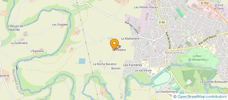 localisation de l'entreprise ASS DETENTE BIEN ETRE à BEAUPREAU-EN-MAUGES