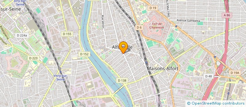 localisation de l'entreprise ASS DEV INSERTION PROF PERS HAND 94 à ALFORTVILLE