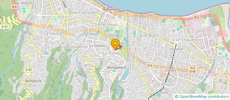 localisation de l'entreprise ASS DEVEL ACTIV EDUC CULT OCEAN INDIEN à SAINT-DENIS