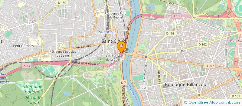 localisation de l'entreprise ASS DEVEL ACTIVITE PERI ET POSTSCOLAIRE à SAINT-CLOUD