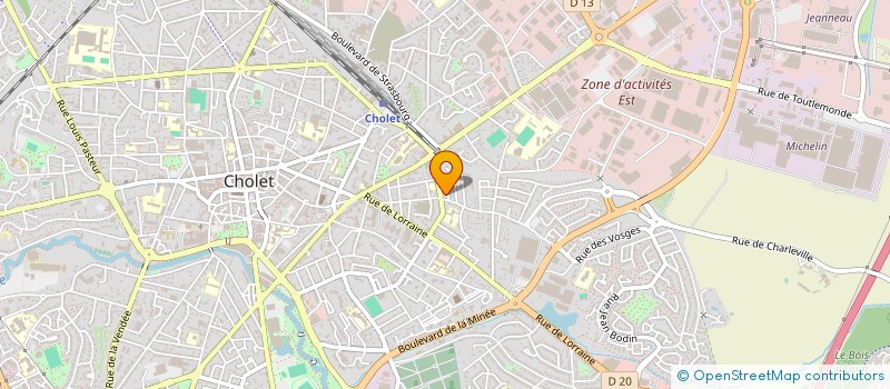 localisation de l'entreprise ASS DEVEL CTRES SPECIALISES ET LOISIRS à CHOLET