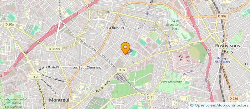 localisation de l'entreprise ASS DEVEL NANA-GRIBIZI-CENTRAFRIQUE à MONTREUIL