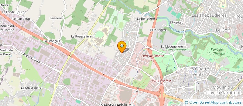 localisation de l'entreprise ASS DEVEL RECHERCHE BIOTECHNIQUE CUTANEE à SAINT-HERBLAIN