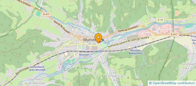 localisation de l'entreprise ASS DEVEL RECHERCHE MEDIC PREVENT SANTE à MUNSTER